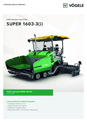 Колесни асфалтополагачи Vögele Super 1603-3i