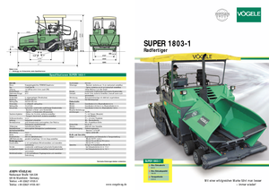 Колесни асфалтополагачи Vögele Super 1803-1