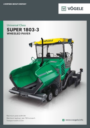 Колесни асфалтополагачи Vögele Super 1803-3