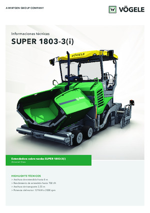 Колесни асфалтополагачи Vögele Super 1803-3i