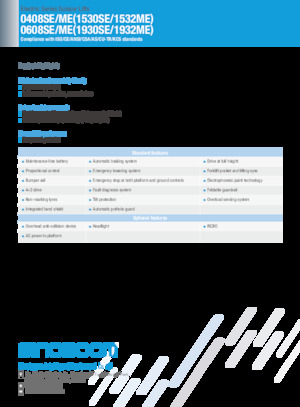 Колесни ножични автовишки Sinoboom 0408SE