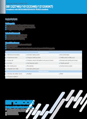Колесни ножични автовишки Sinoboom 0812 