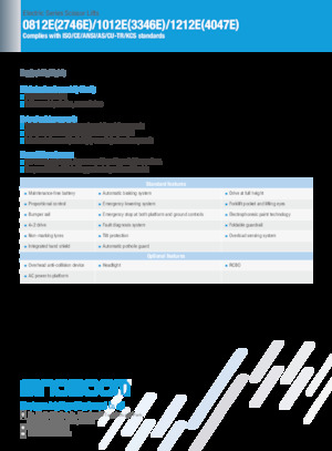 Колесни ножични автовишки Sinoboom 1212E 