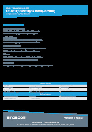 Колесни ножични автовишки Sinoboom 1018RH 