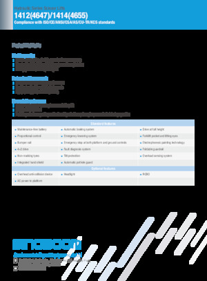 Колесни ножични автовишки Sinoboom 1412