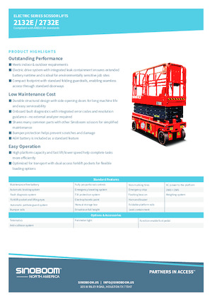 Колесни ножични автовишки Sinoboom 2132E