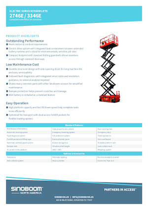 Колесни ножични автовишки Sinoboom 3346E