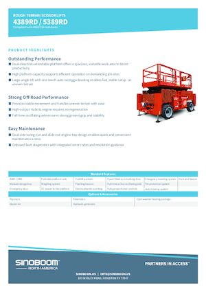 Колесни ножични автовишки Sinoboom 5389RD