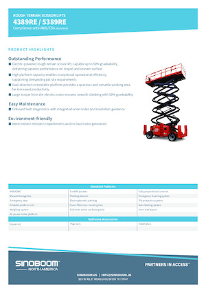 Колесни ножични автовишки Sinoboom 5389RE