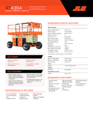 Колесни ножични автовишки JLG 4394RT