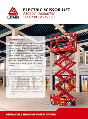 Колесни ножични автовишки LGMG  AS0607 