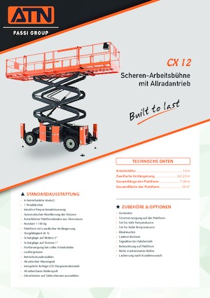 Колесни ножични автовишки ATN CX 12