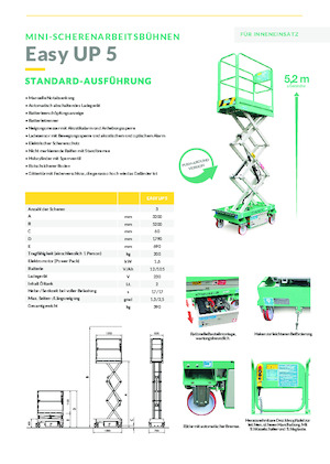 Колесни ножични автовишки Imer Easy UP 5