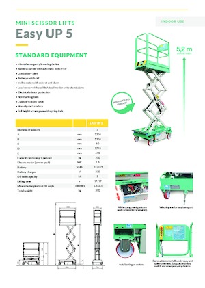 Колесни ножични автовишки Imer Easy UP 5