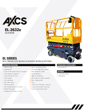 Колесни ножични автовишки AXCS EL-2632e