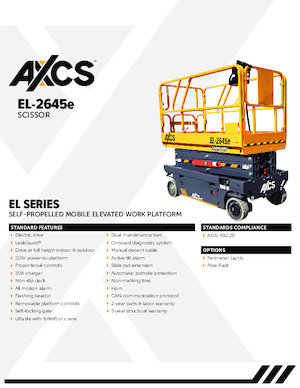 Колесни ножични автовишки AXCS EL-2645e