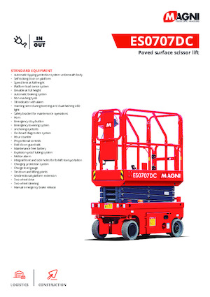 Колесни ножични автовишки MAGNI ES0707DC