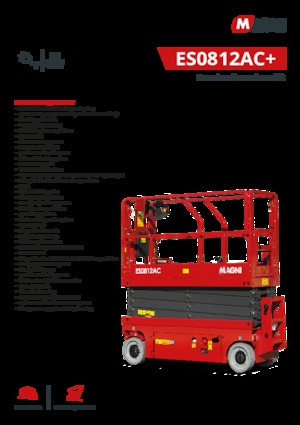 Колесни ножични автовишки MAGNI ES0812AC+
