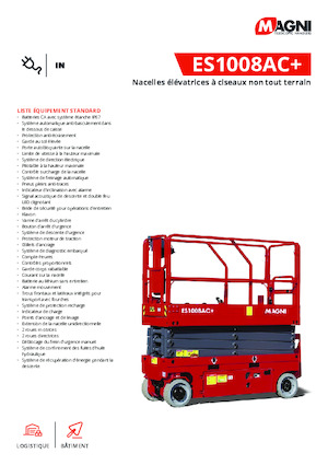 Колесни ножични автовишки MAGNI ES1008AC+