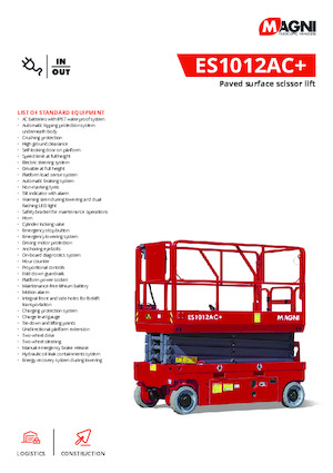 Колесни ножични автовишки MAGNI ES1012AC+
