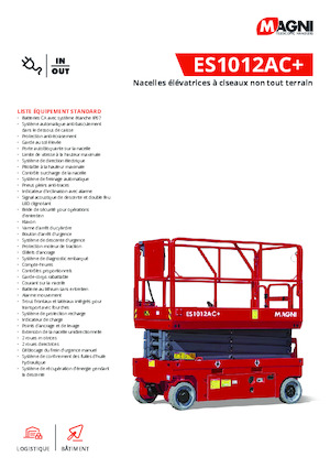 Колесни ножични автовишки MAGNI ES1012AC+