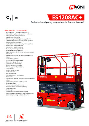 Колесни ножични автовишки MAGNI ES1208AC+