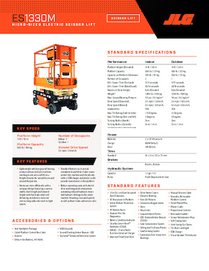 Колесни ножични автовишки JLG ES1330M