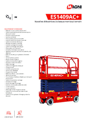 Колесни ножични автовишки MAGNI ES1409AC+