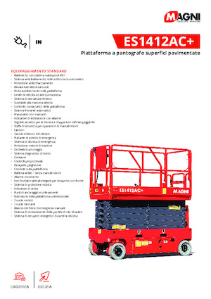 Колесни ножични автовишки MAGNI ES1412AC+