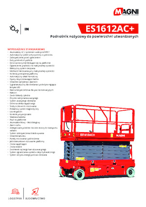 Колесни ножични автовишки MAGNI ES1612AC+