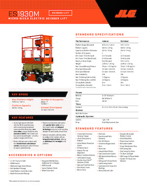 Колесни ножични автовишки JLG ES1930M