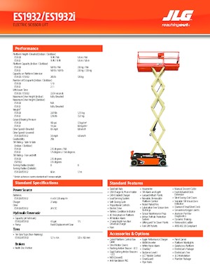 Колесни ножични автовишки JLG ES1932