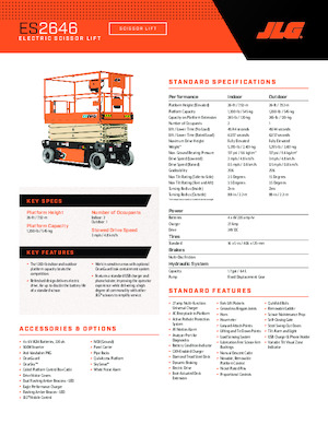 Колесни ножични автовишки JLG ES2646