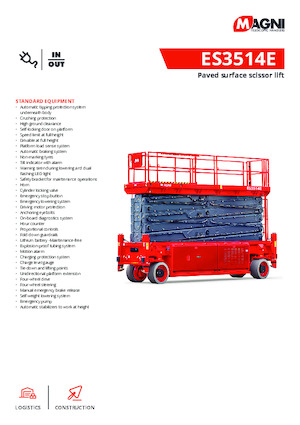Колесни ножични автовишки MAGNI ES3514E