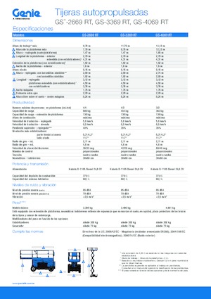 Колесни ножични автовишки Genie GS-3369 RT