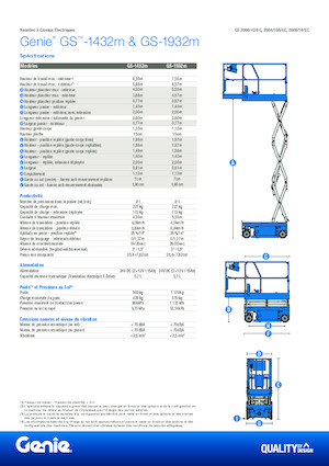 Колесни ножични автовишки Genie GS-1432m E-Drive
