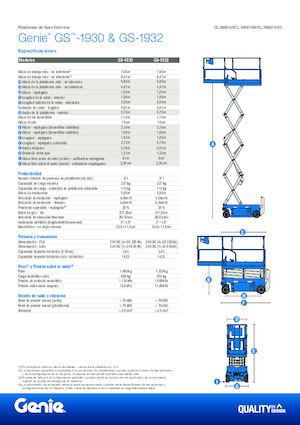 Колесни ножични автовишки Genie GS-1932 E-Drive