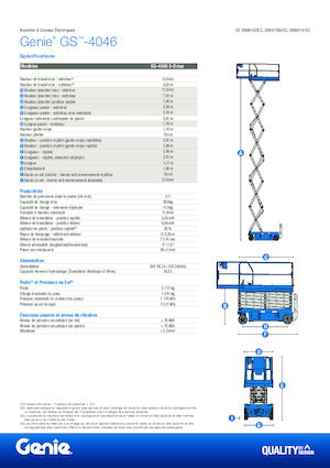 Колесни ножични автовишки Genie GS-4046
