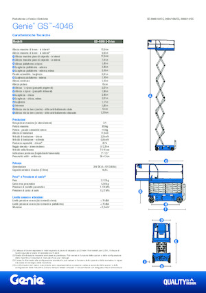 Колесни ножични автовишки Genie GS-4046