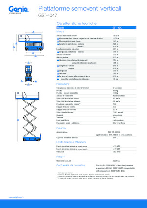 Колесни ножични автовишки Genie GS-4047