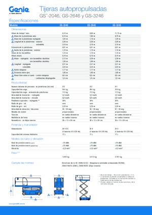 Колесни ножични автовишки Genie GS-3246