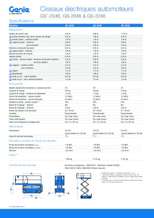 Колесни ножични автовишки Genie GS-3246