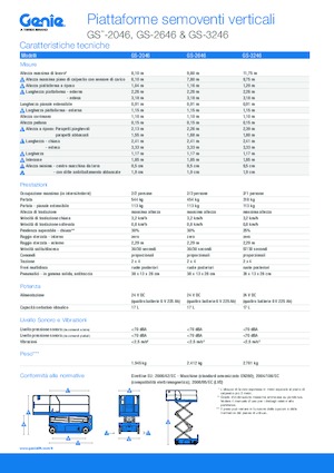 Колесни ножични автовишки Genie GS-3246