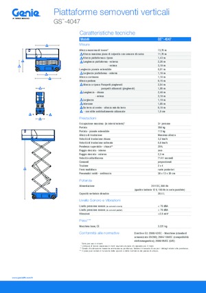 Колесни ножични автовишки Genie GS-4047