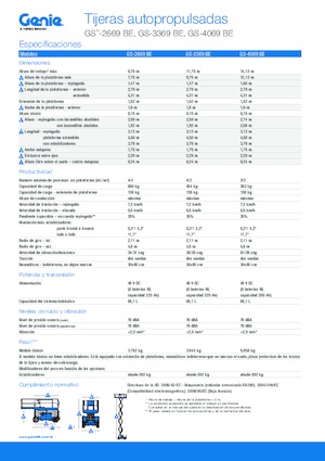 Колесни ножични автовишки Genie GS-3369 BE