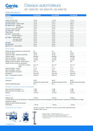 Колесни ножични автовишки Genie GS-3369 BE