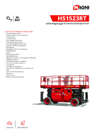 Колесни ножични автовишки MAGNI HS1523RT