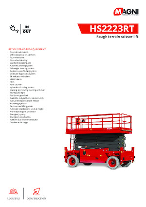 Колесни ножични автовишки MAGNI HS2223RT 