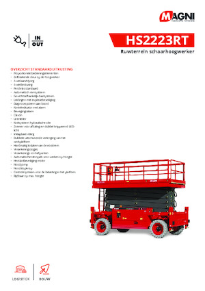Колесни ножични автовишки MAGNI HS2223RT 