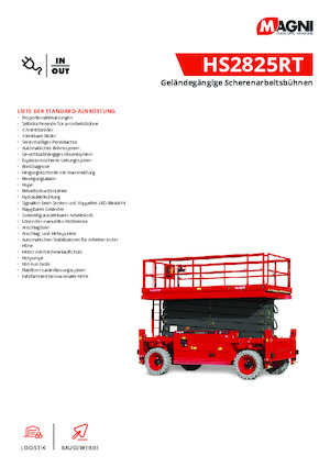 Колесни ножични автовишки MAGNI HS2825RT 